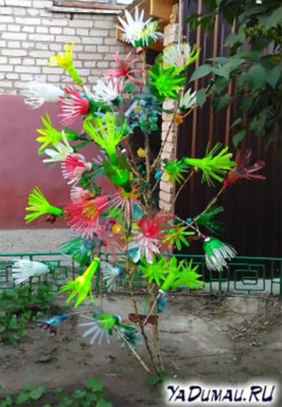 Цветы из пластиковых бутылок