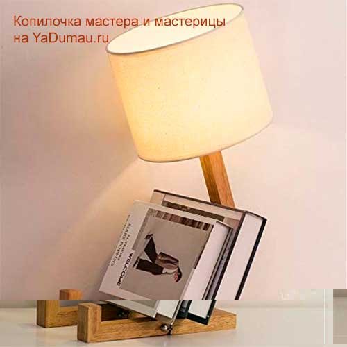 Лампа человечек из брусочков