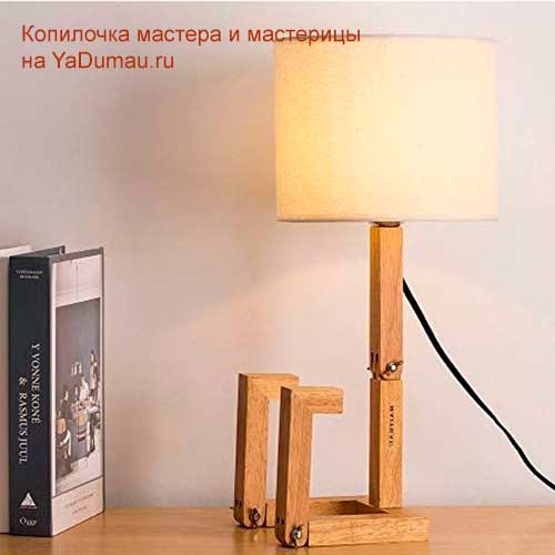 Лампа человечек из брусочков
