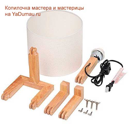 Лампа человечек из брусочков
